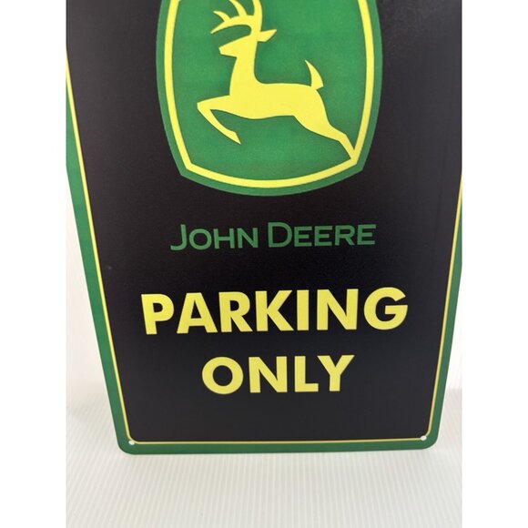 John Deere Parking Only Tin Sign 12x8 Brand New Pre-Drilled Wall Decor NEW - Picture 3 of 6